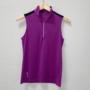 RLX Ralph Lauren Tank Top Golf Quarter Zip Magenta Size Small